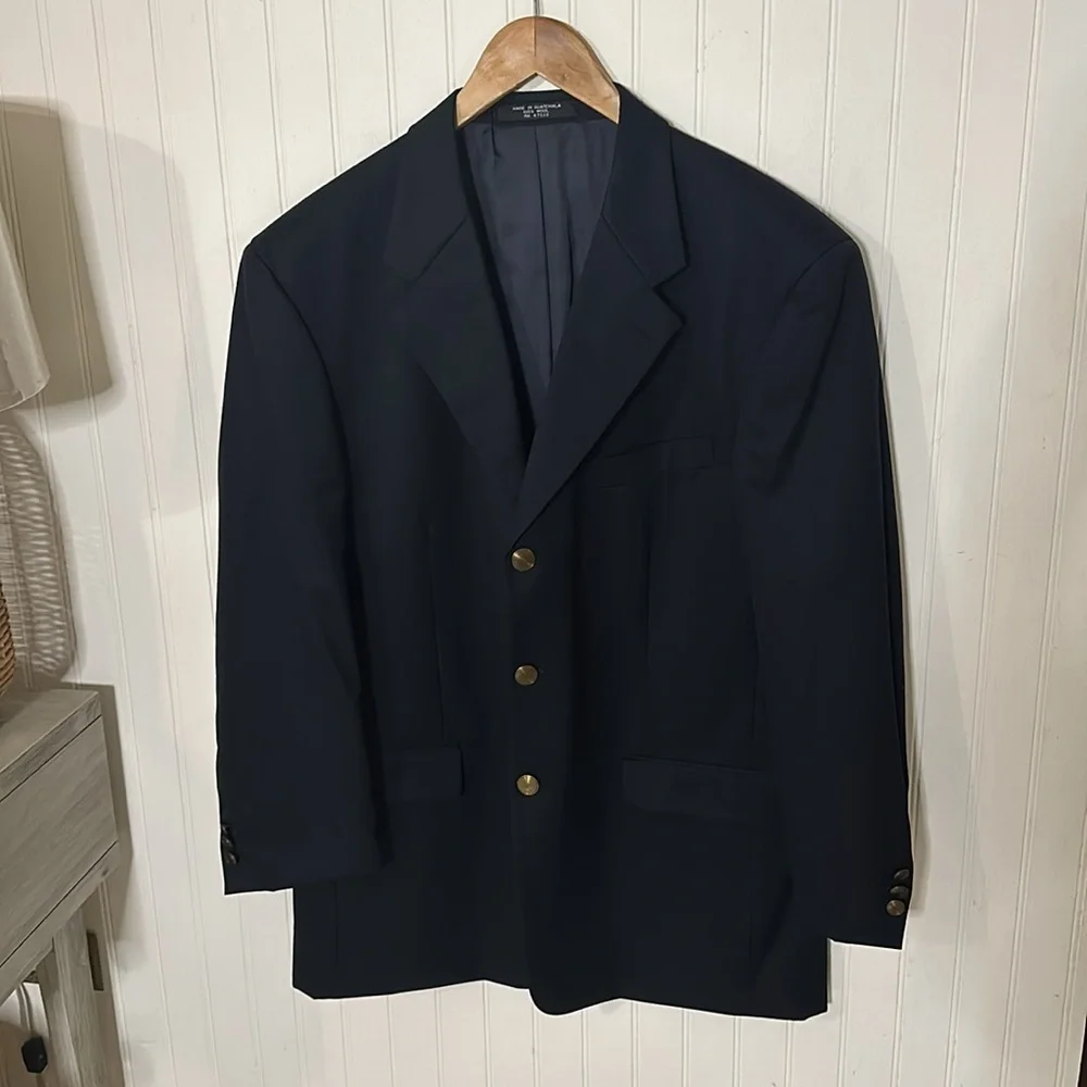 Jones New York Navy Blue Blazer Jacket Like New sz 42R